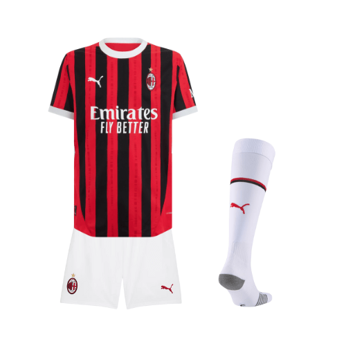 Kit Niño - AC Milan Principal 24/25 - Pantalones Cortos Blancos
