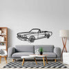 Mustang 1967 Convertible Angle Silhouette Metal Wall Art