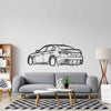Giulia Quadrifoglio 2020 Back Angle Silhouette Metal Wall Art