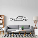 Mustang 1973 Detailed Silhouette Metal Wall Art