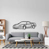 NSX 1999 Angle Silhouette Metal Wall Art