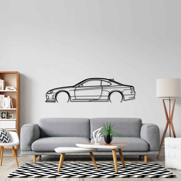 S15 Silvia 2000 Detailed Silhouette Metal Wall Art