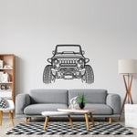 Wrangler Offroad Front Silhouette Metal Wall Art