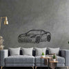 Corvette C7 Stingray Front Angle Silhouette Metal Wall Art