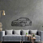 AMG GT C Angle Silhouette Metal Wall Art