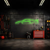 Corvette C8 Neon Silhouette