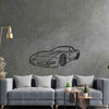 Corvette C5 2002 Angle Silhouette Metal Wall Art