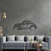 Highboy Coupe 1932 Detailed Silhouette Metal Wall Art