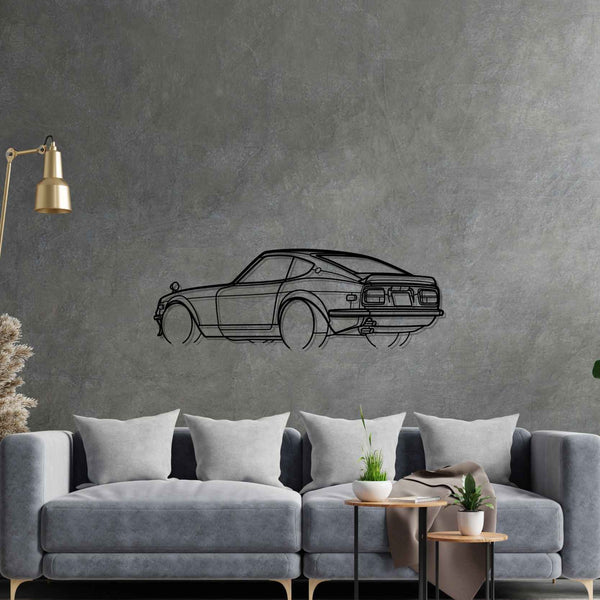 240Z 1972 Angle Silhouette Metal Wall Art