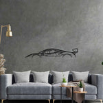 488 Challenge EVO 2021 Classic Silhouette Metal Wall Art