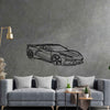 Corvette C8 HTC Angle Silhouette Metal Wall Art