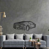 Huracan Evo 2020 Back Angle Silhouette Metal Wall Art