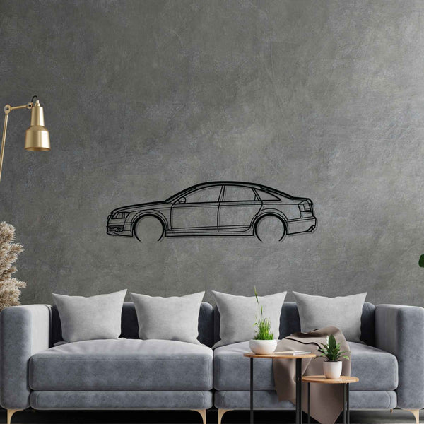 A6 2006 Detailed Silhouette Metal Wall Art