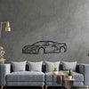 Corvette C8 Front Angle Silhouette Metal Wall Art