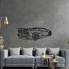 Aventador SVJ Roadster Angle Silhouette Metal Wall Art