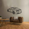 RS5 Sportback 2024 Back Angle Silhouette Metal Wall Art