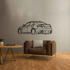 Giulia Quadrifoglio 2020 Back Angle Silhouette Metal Wall Art
