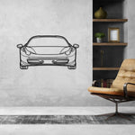 458 Italia 2005 Front Silhouette Metal Wall Art