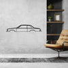 Malibu Coupe 1980 Classic Silhouette Metal Wall Art