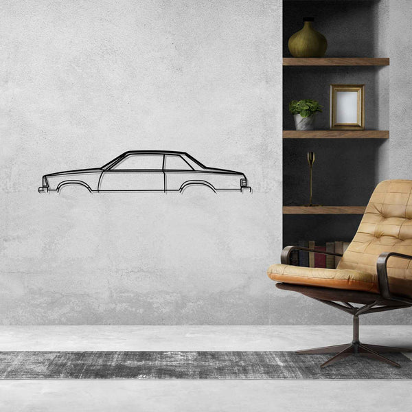 Malibu Coupe 1980 Classic Silhouette Metal Wall Art