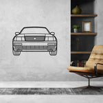 LS400 Front Silhouette Metal Wall Art