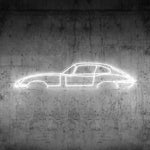 E Type Coupe Neon Silhouette