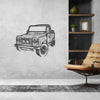 Defender 90 Angle Silhouette Metal Wall Art