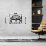 F1 2024 SF-24 Back Silhouette Metal Wall Art