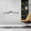 Corvette C2 Convertible 1964 Classic Silhouette Metal Wall Art
