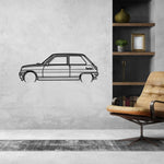 5 Alpine Turbo 1983 Detailed Silhouette Metal Wall Art