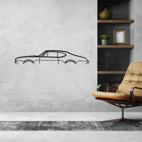 Cutlass 1968 Classic Silhouette Metal Wall Art