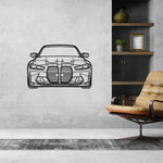 M3 G80 Performance Front Silhouette Metal Wall Art