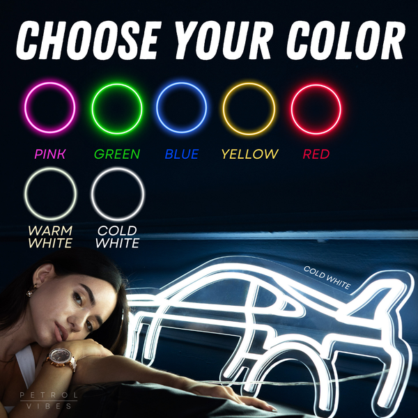 Mustang 1970 Neon Silhouette