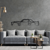 Mustang 1400hp Classic Silhouette Metal Wall Art