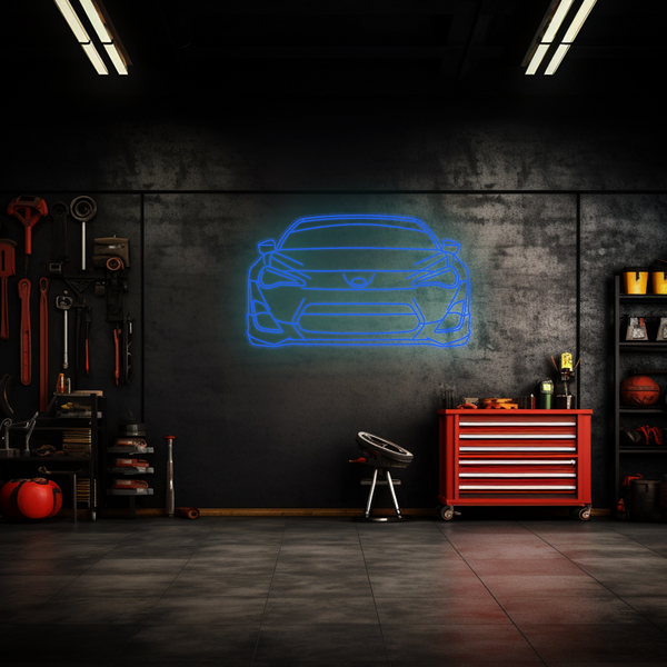 GT86 Front Neon Silhouette
