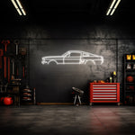 Mustang Fastback 1967 Neon Silhouette