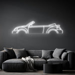 Beetle Cabrio 2017 Neon Silhouette