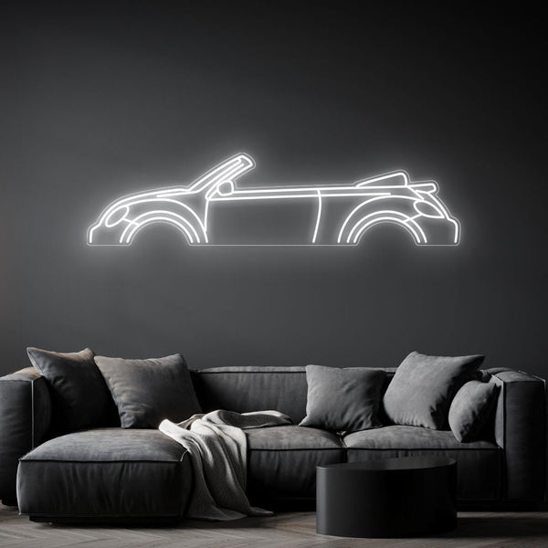 Beetle Cabrio 2017 Neon Silhouette