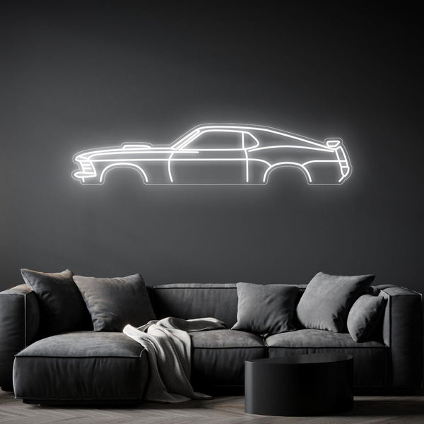 Mustang 1970 Neon Silhouette