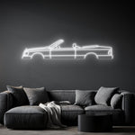 W124 Cabrio Neon Silhouette