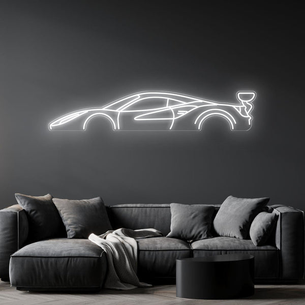 488 Race Neon Silhouette