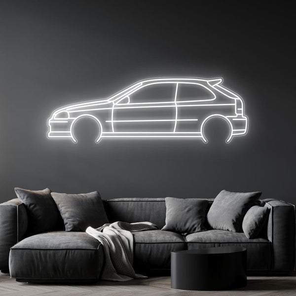Civic 1998 Hatch Neon Silhouette