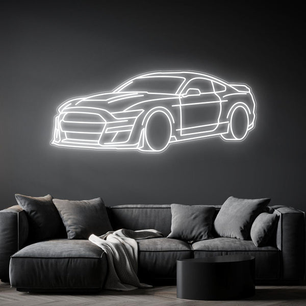 Mustang Shelby GT500 Angle Neon Silhouette