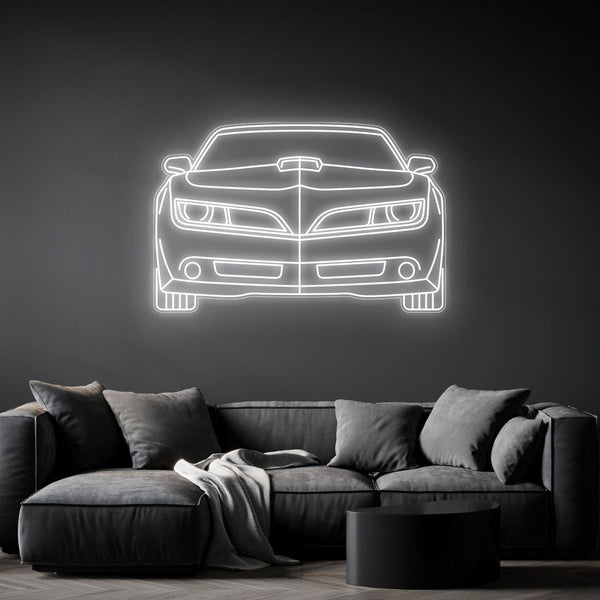 Trans Am Front Neon Silhouette