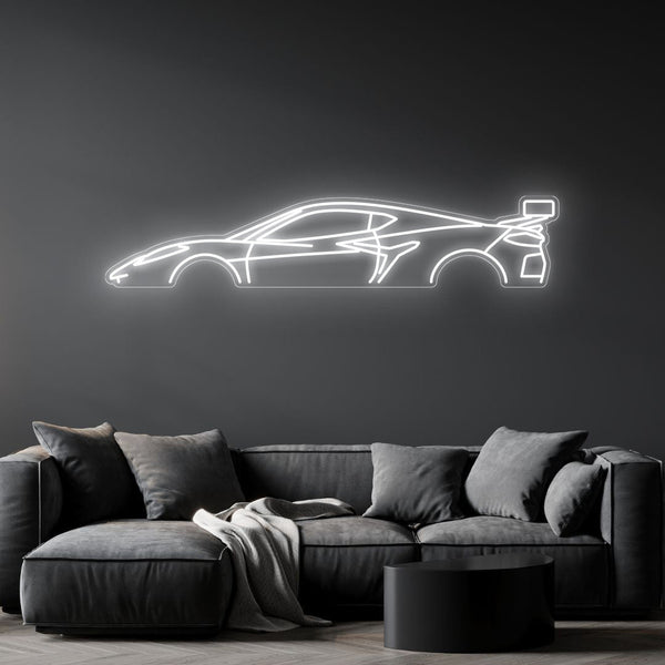 Corvette C8 Z06 Neon Silhouette