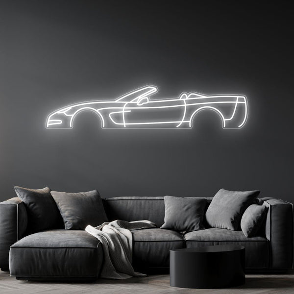 Corvette C5 Cabrio Neon Silhouette