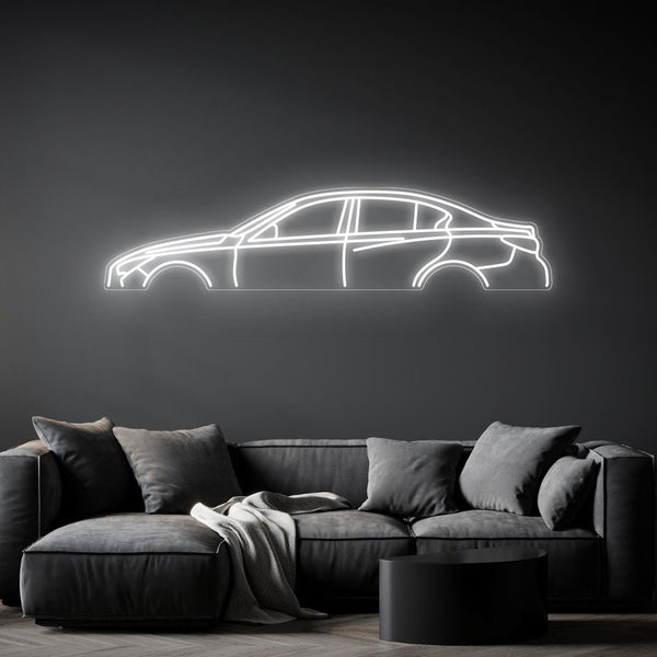 Q50s Red Sport Neon Silhouette