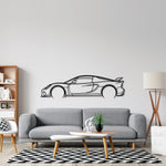 Exige 390 Detailed Silhouette Metal Wall Art