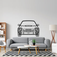 WRX 2002 Front  Silhouette Metal Wall Art