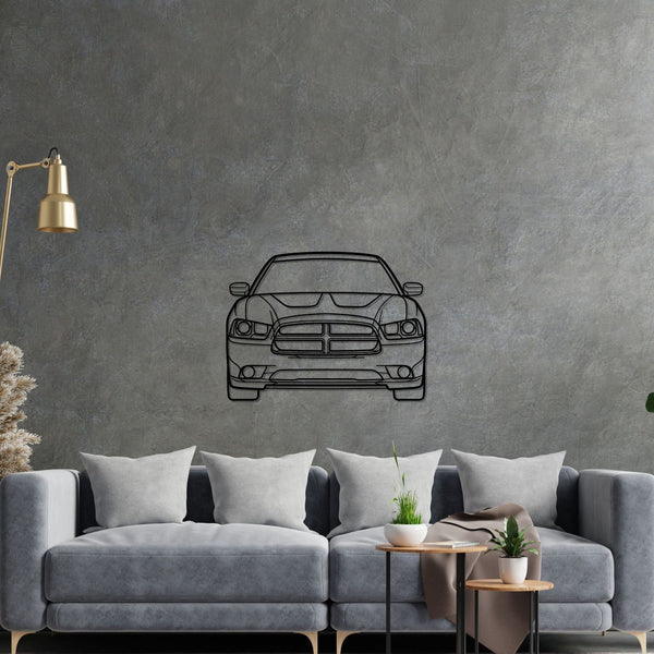 Charger Front Silhouette Metal Wall Art